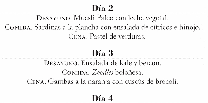 menu paleo